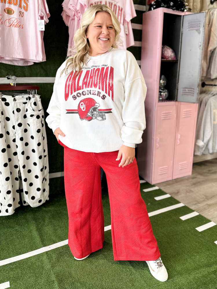 Helmet Thrifted Sweatshirt - OU