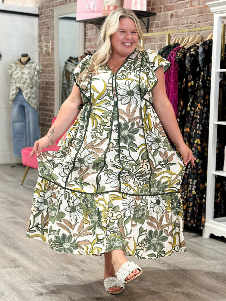 The Agnes Dress - Olive