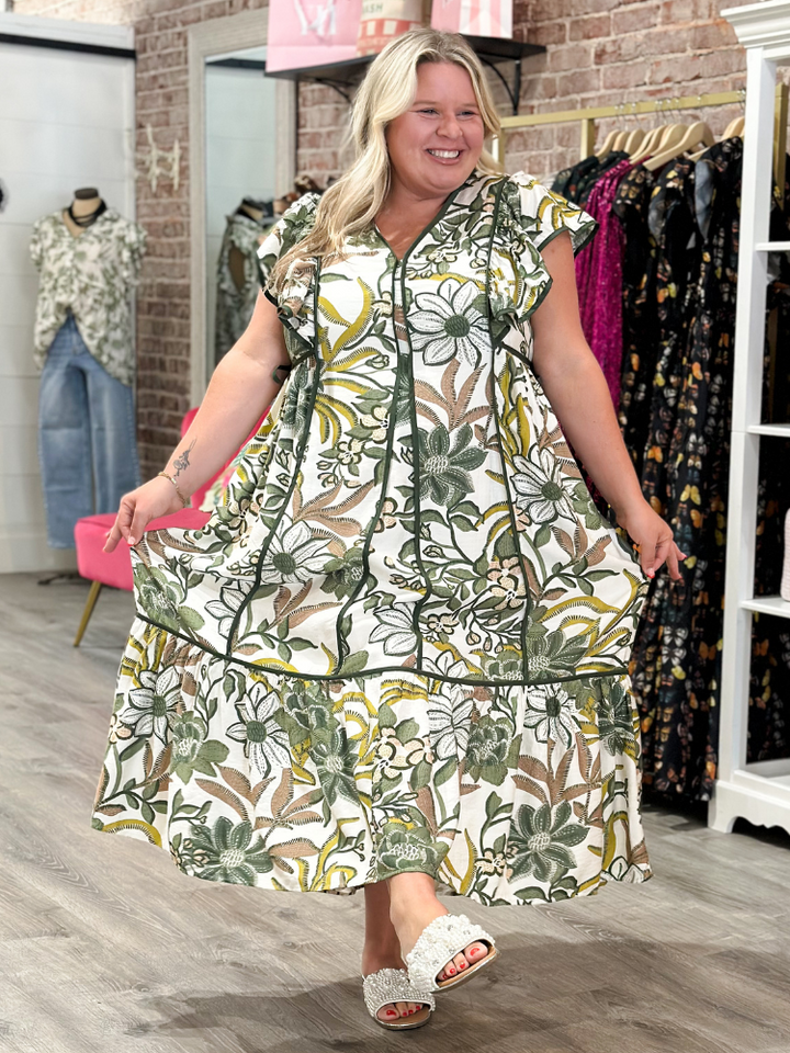 The Agnes Dress - Olive