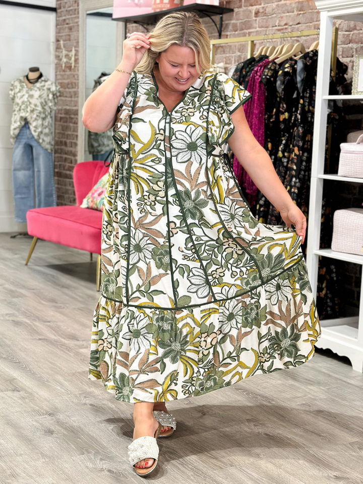 The Agnes Dress - Olive