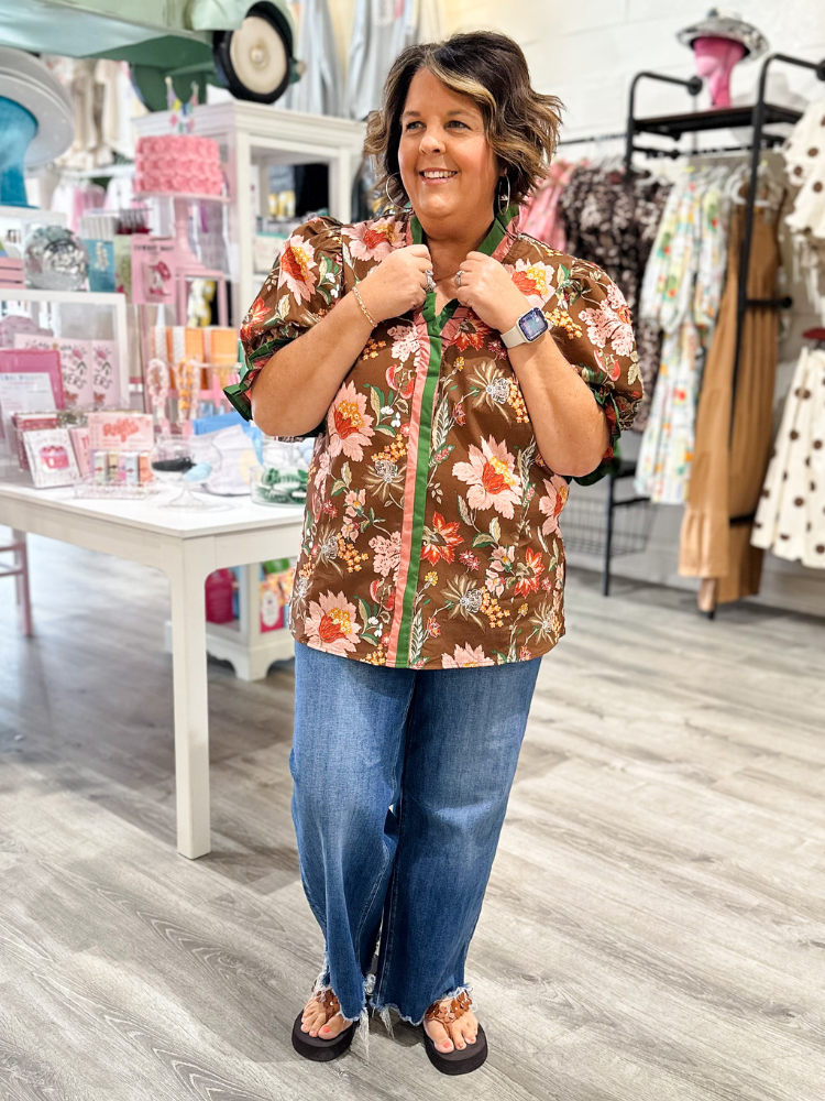 The Eliza Top - Brown