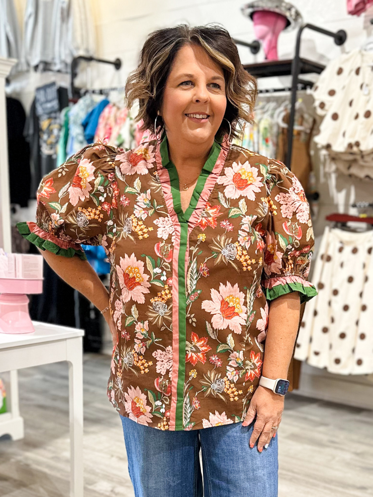 The Eliza Top - Brown