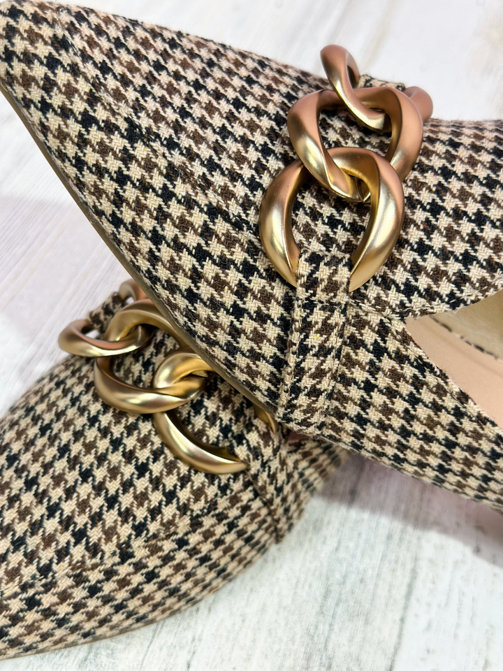 Playin For Keeps - Black Tan Houndstooth