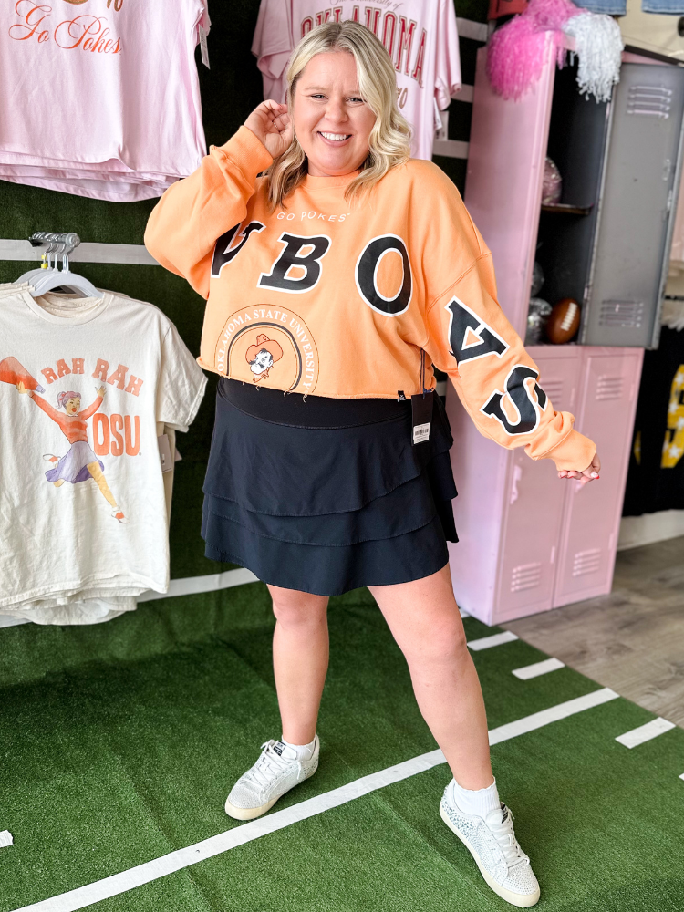 Phipps Split Cropped Long Sleeve Sweatshirt - OSU