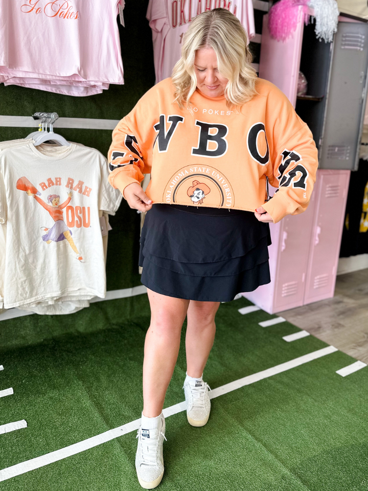 Phipps Split Cropped Long Sleeve Sweatshirt - OSU