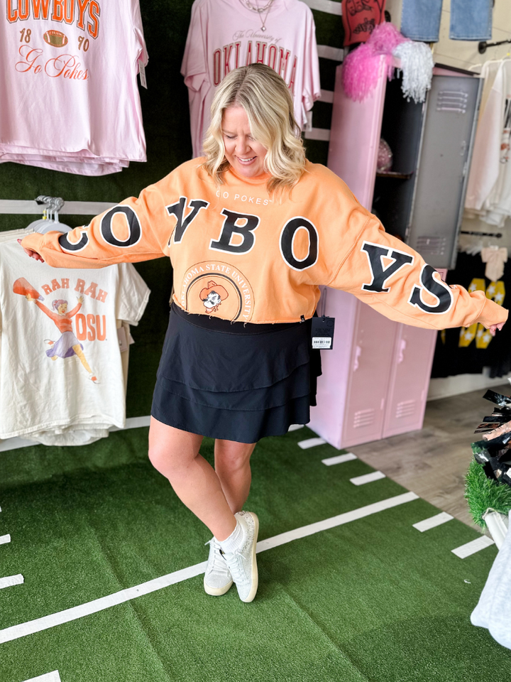 Phipps Split Cropped Long Sleeve Sweatshirt - OSU