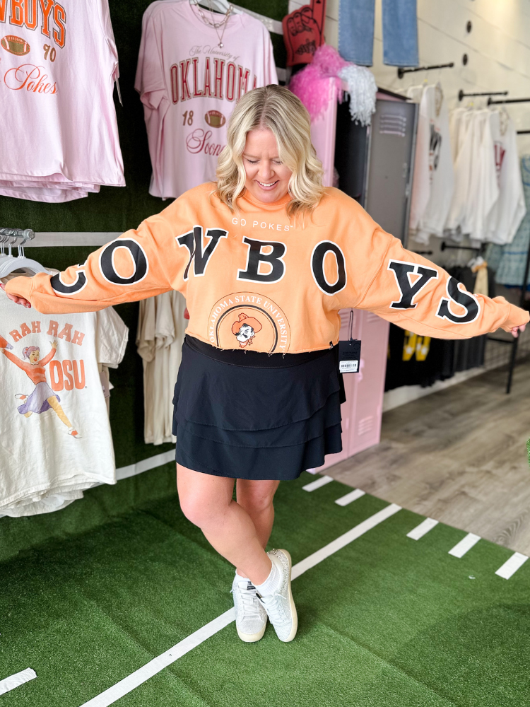 Phipps Split Cropped Long Sleeve Sweatshirt - OSU