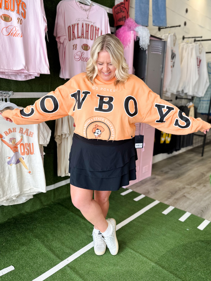 Phipps Split Cropped Long Sleeve Sweatshirt - OSU