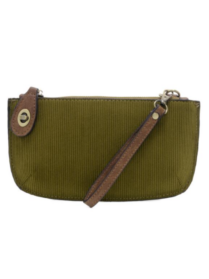 Joy Susan Corduroy Mini Crossbody Wristlet - Olive