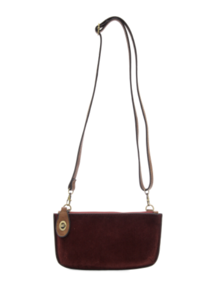 Joy Susan Corduroy Mini Crossbody Wristlet - Wine