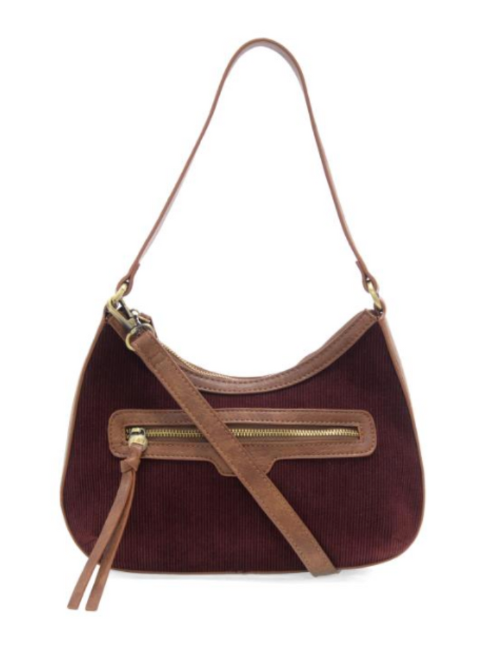 Joy Susan Corduroy Hallie Bag - Wine