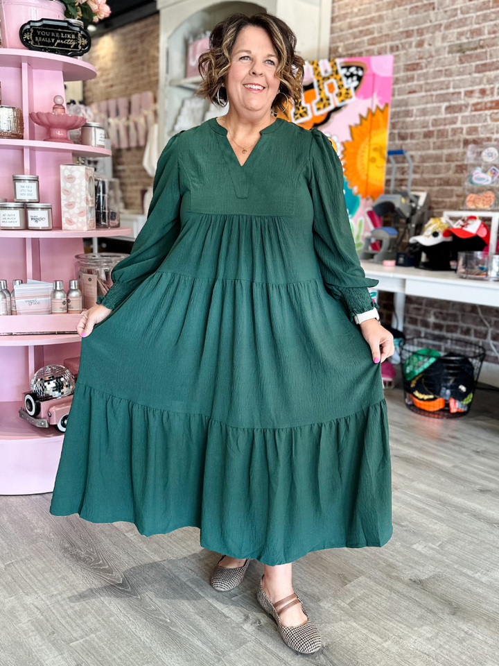 The Mia Dress - Hunter Green