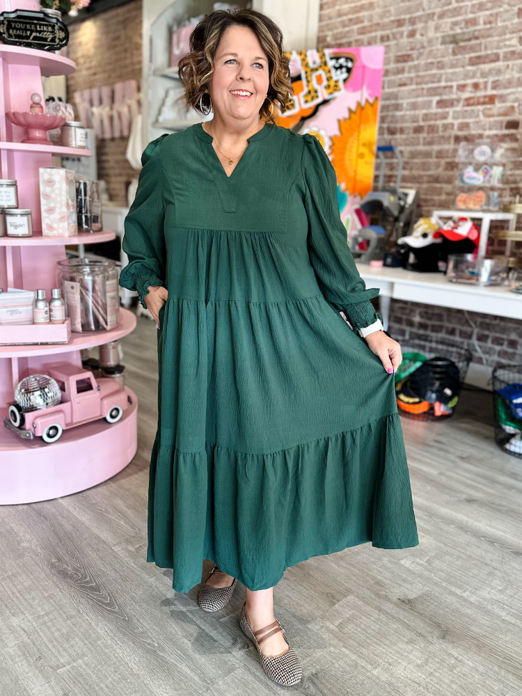 The Mia Dress - Hunter Green