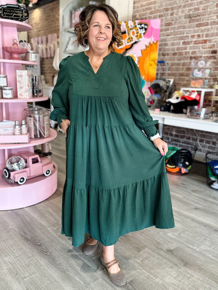 The Mia Dress - Hunter Green
