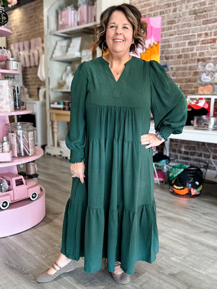 The Mia Dress - Hunter Green