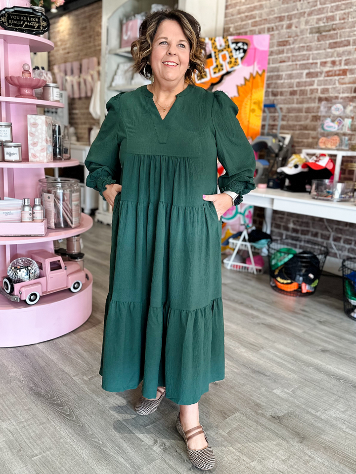 The Mia Dress - Hunter Green