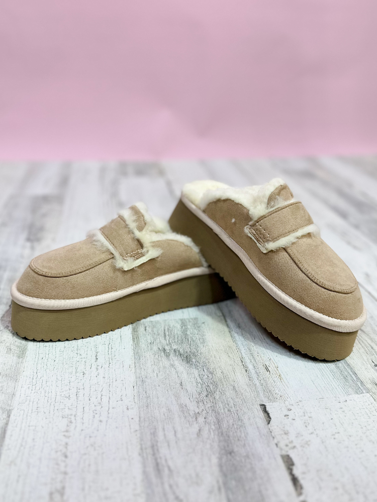 Veg Out - Sand Faux Suede