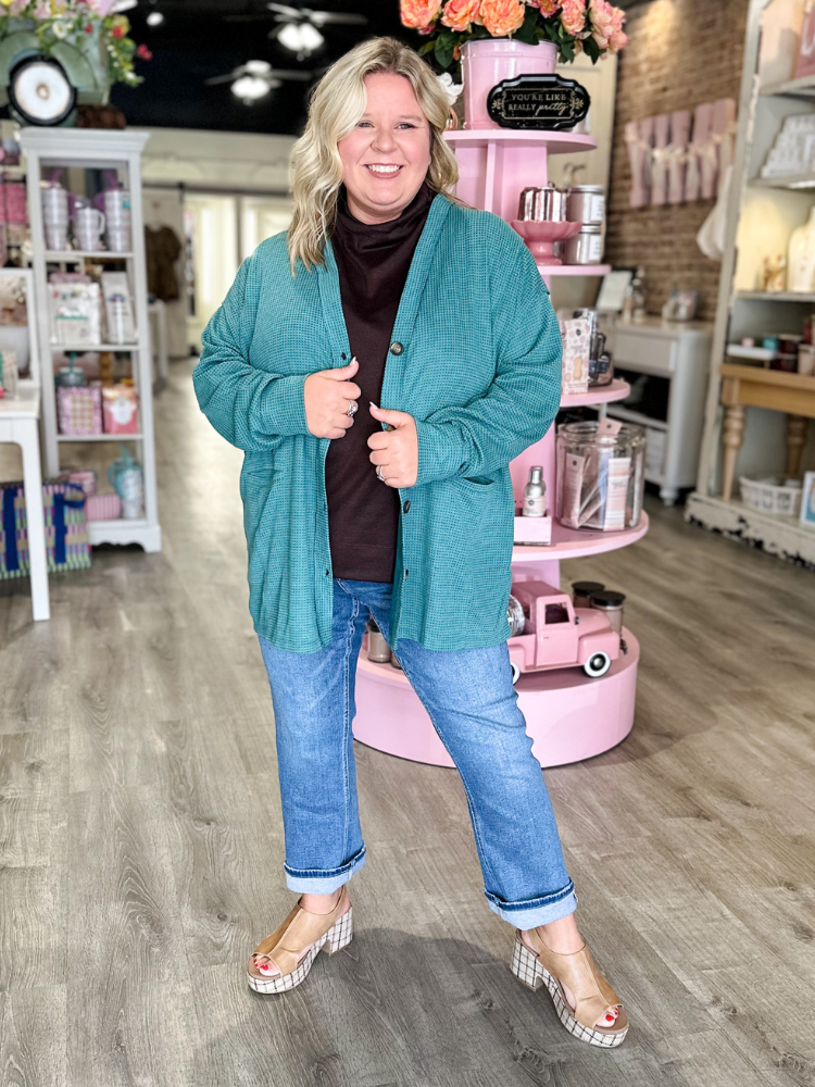 The Wren Cardigan - Jewel Green