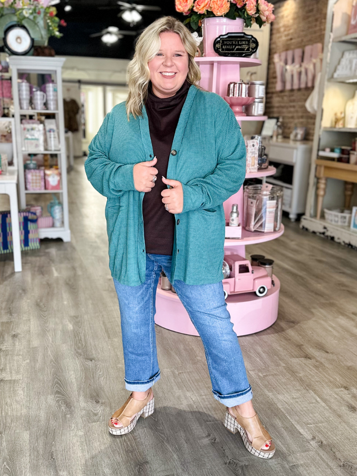 The Wren Cardigan - Jewel Green