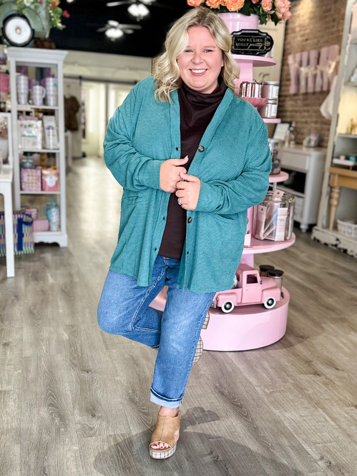 The Wren Cardigan - Jewel Green