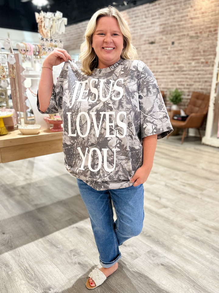 Jesus Loves You Camo Tee