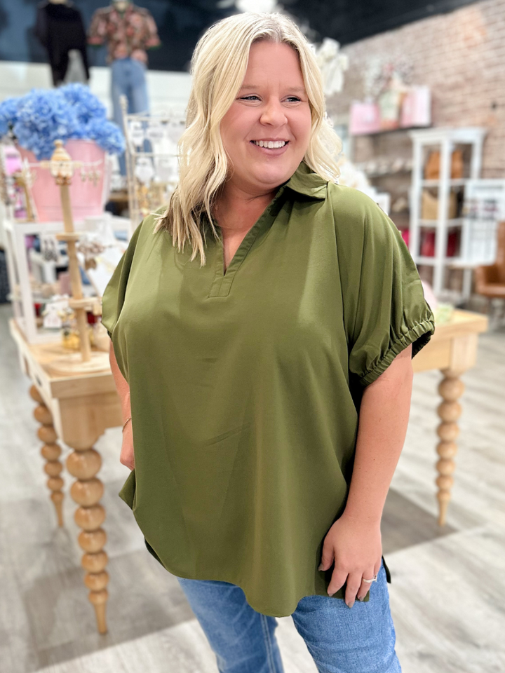 The Dorothy Top - Olive