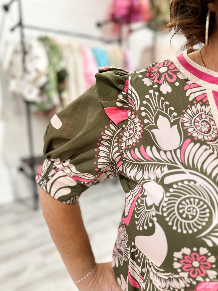 The Willa Dress - Olive