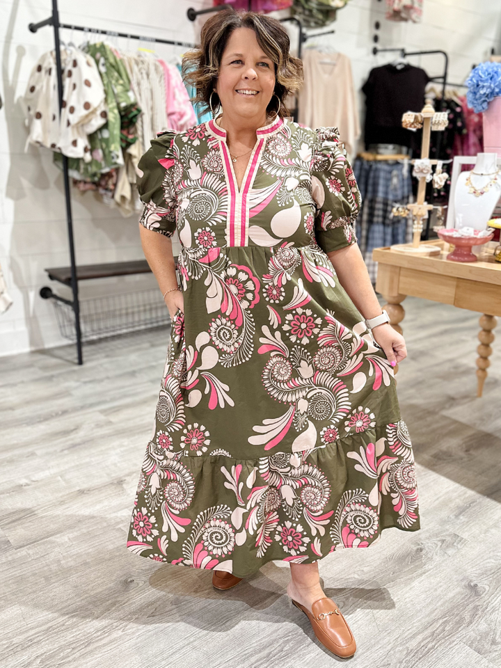 The Willa Dress - Olive