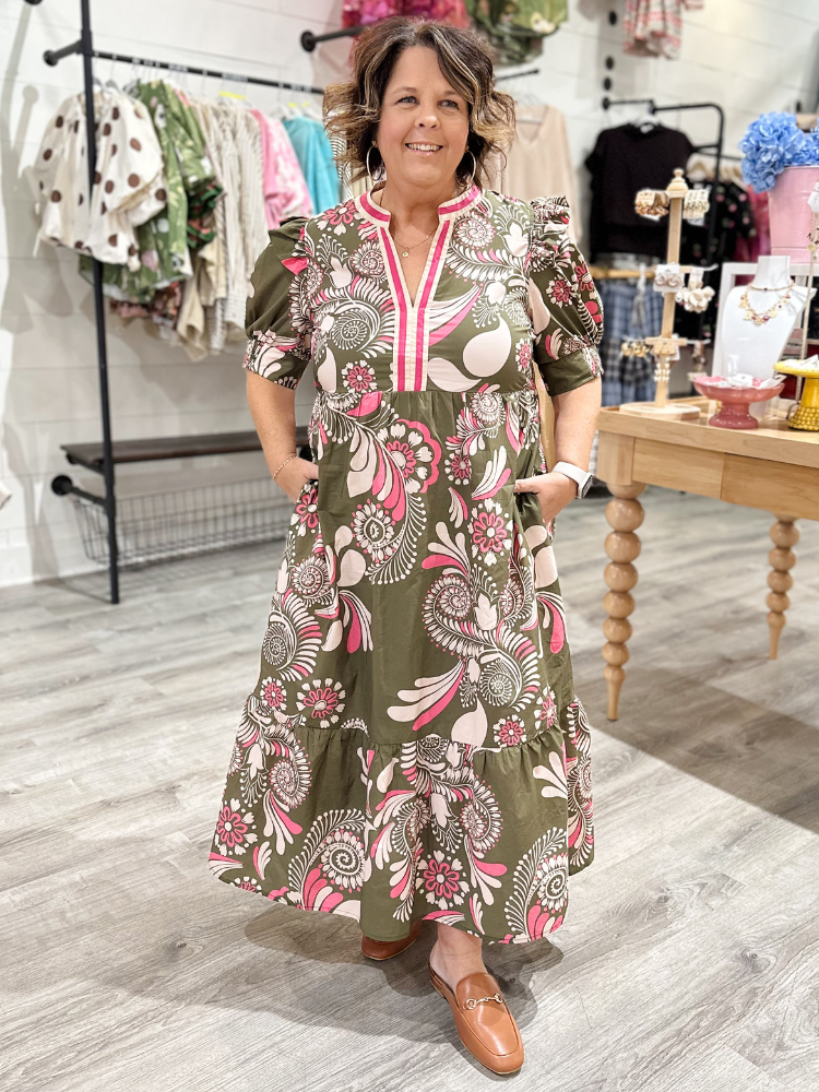 The Willa Dress - Olive