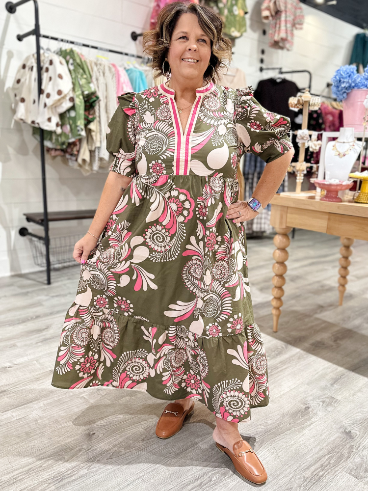 The Willa Dress - Olive