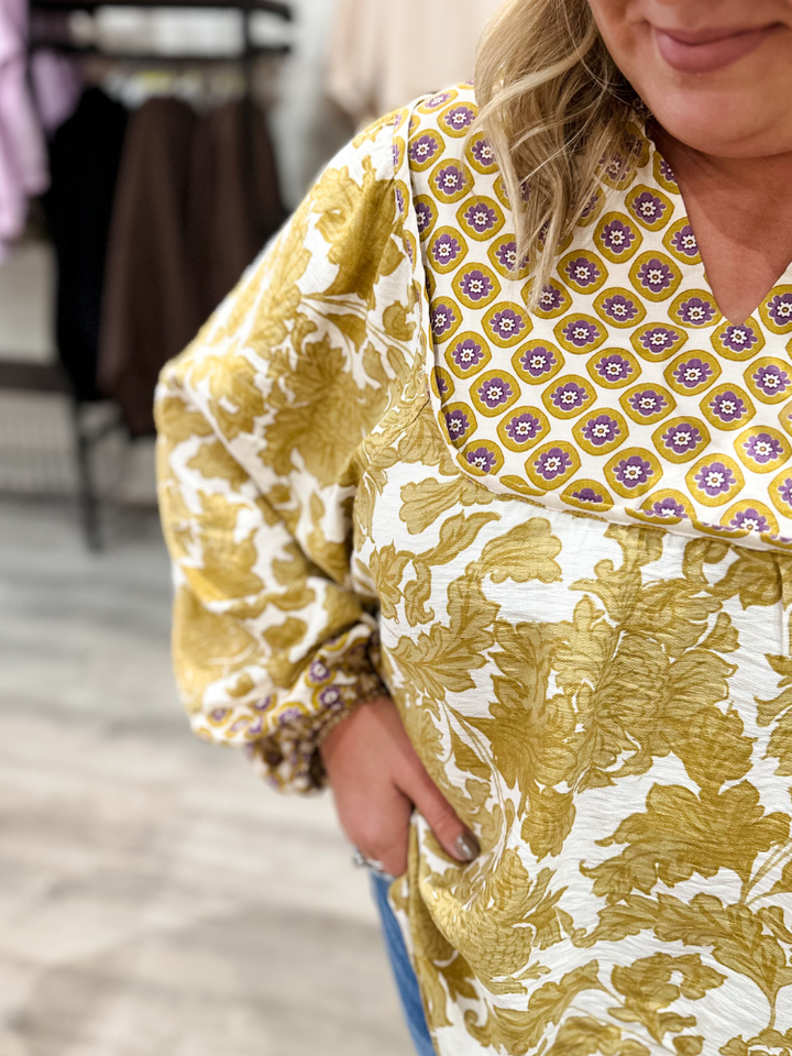 The Lyla Top - Mustard Mix