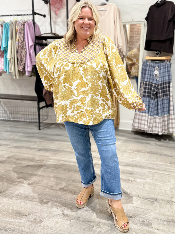 The Lyla Top - Mustard Mix