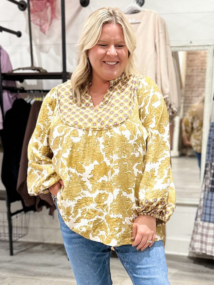 The Lyla Top - Mustard Mix