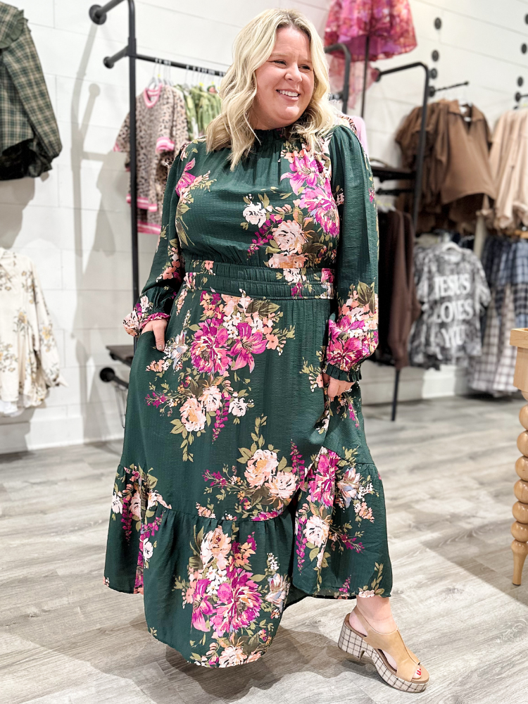 The Cora Dress - Green Multi