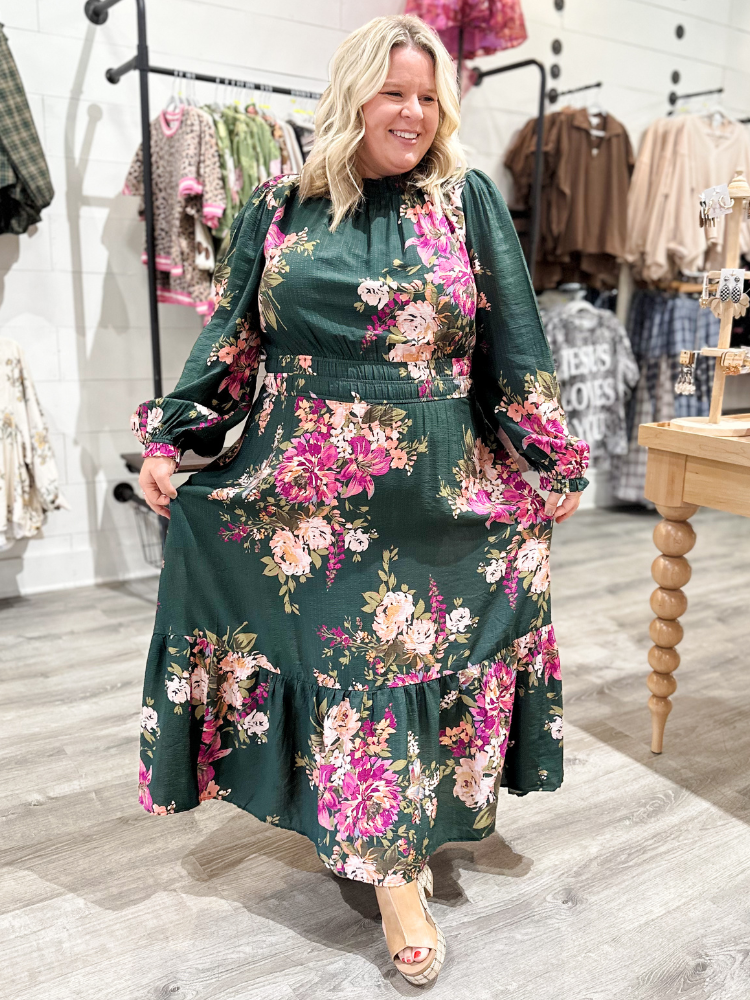 The Cora Dress - Green Multi