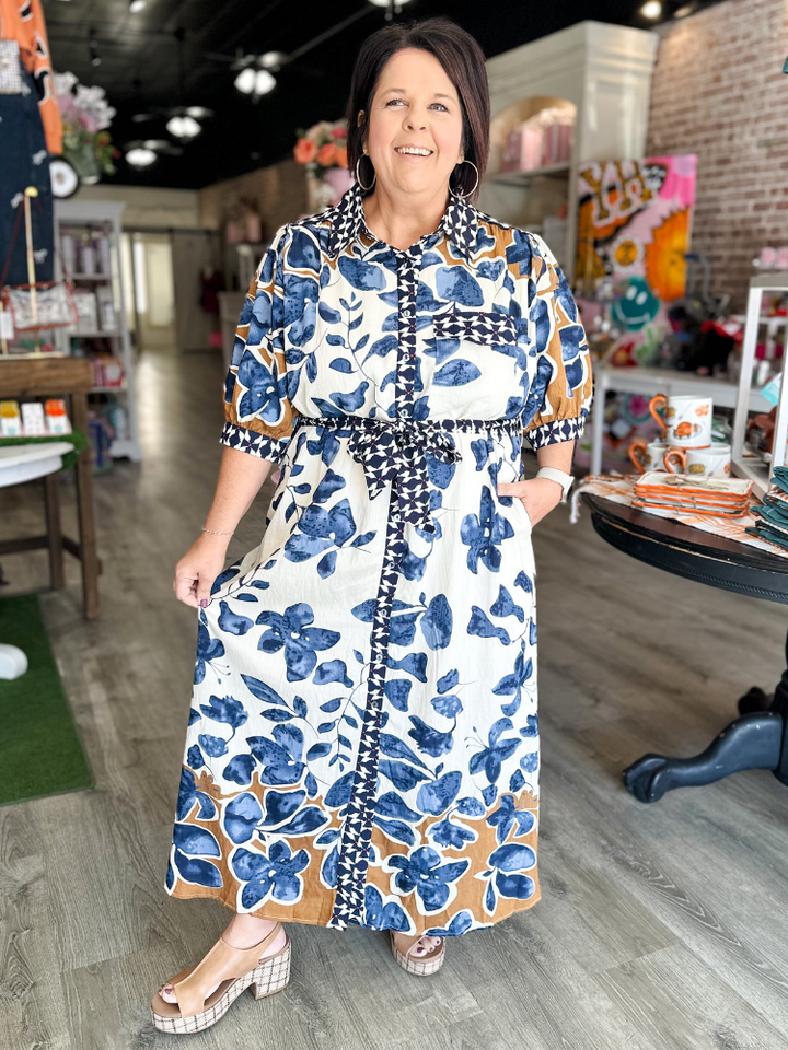 The Charlie Dress - Slate Blue