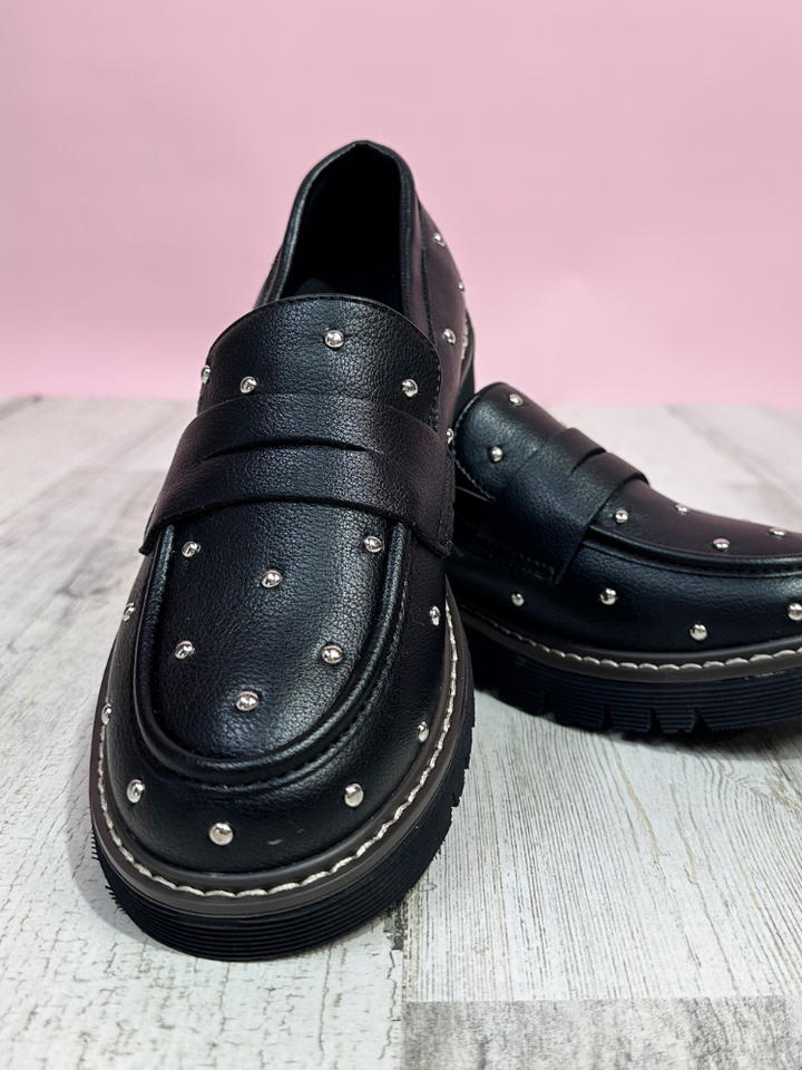Stud Muffin Loafer - Black