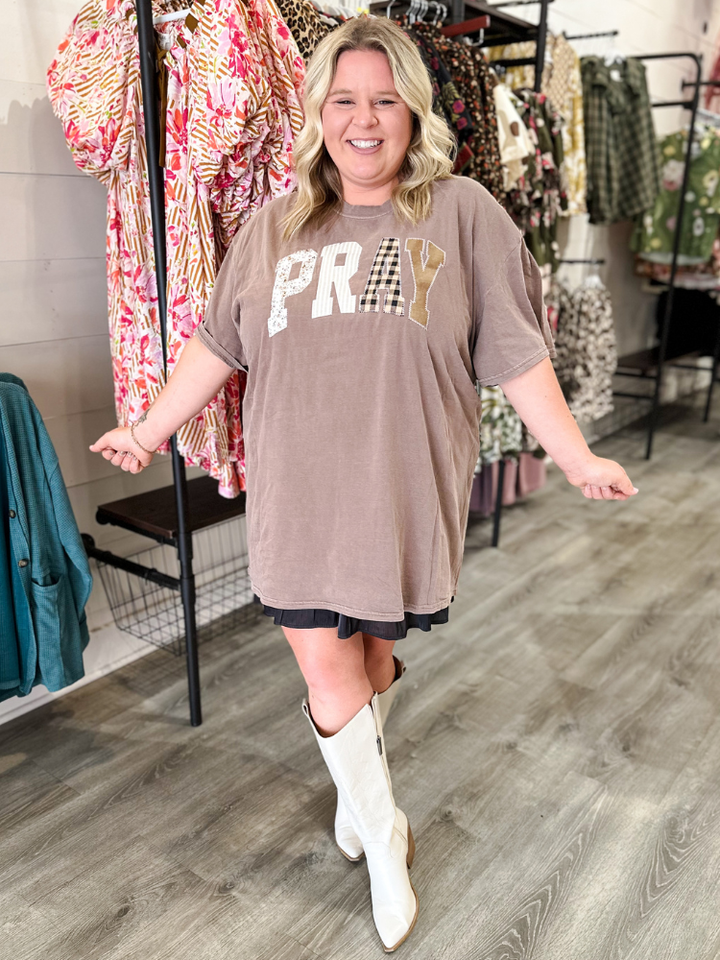 Pray Tee - Brown