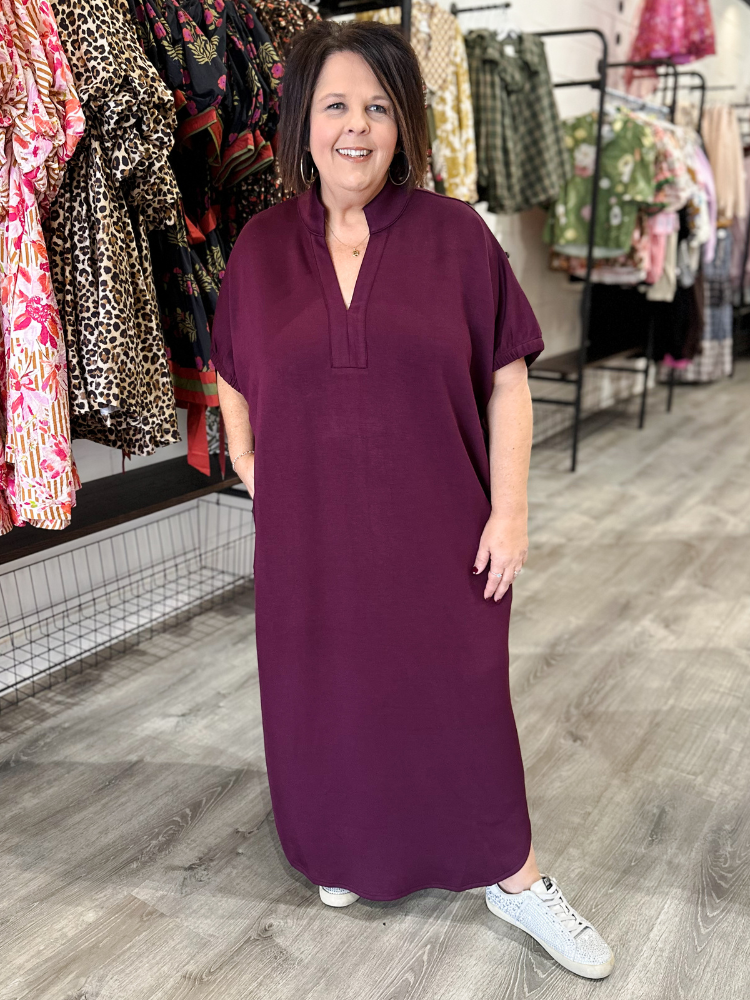 The Bella Dress - Burgundy