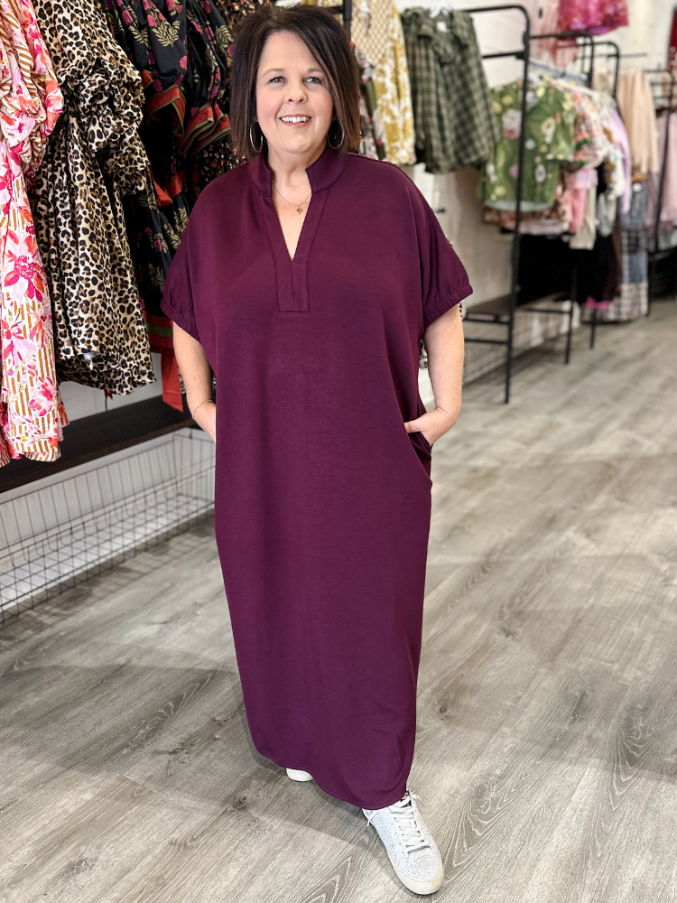 The Bella Dress - Burgundy