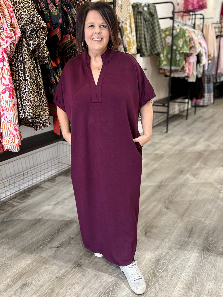 The Bella Dress - Burgundy