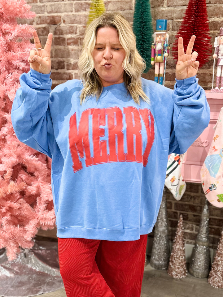 Merry Sweatshirt - Blue
