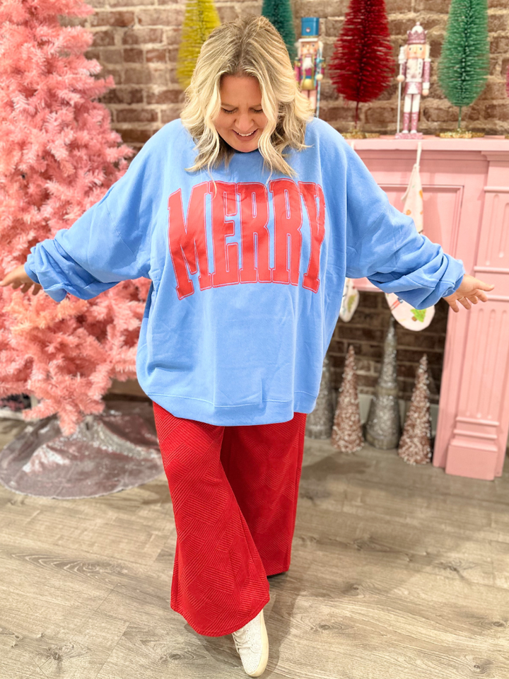 Merry Sweatshirt - Blue