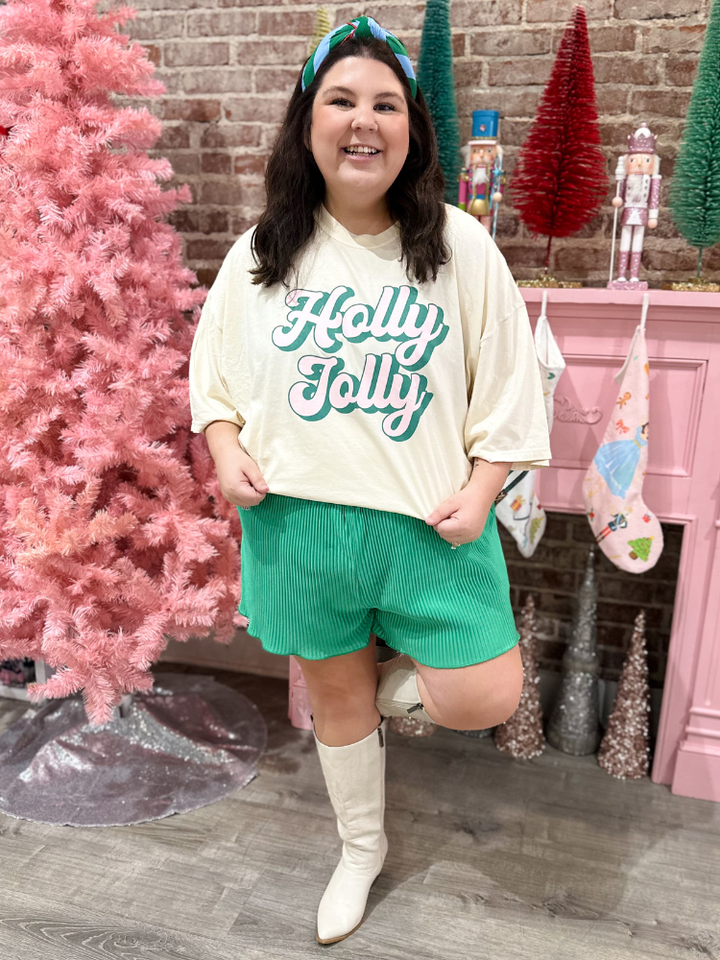 Holly Jolly Tee - Ivory