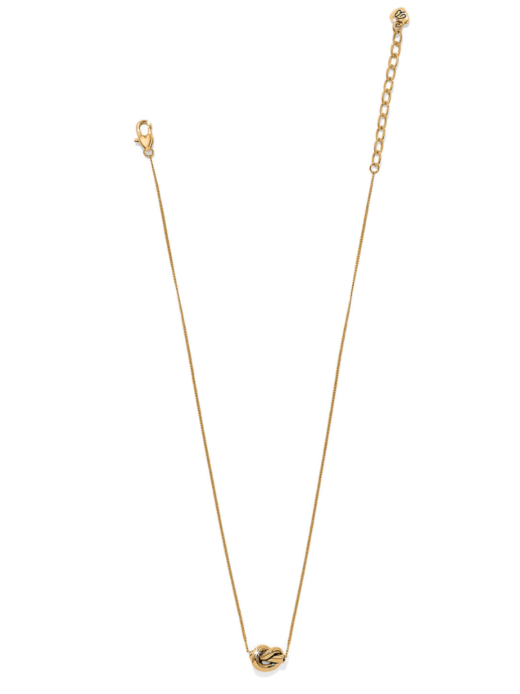 Brighton Interlok Single Knot Mini Necklace - Gold