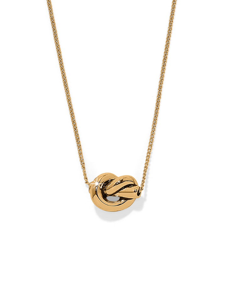 Brighton Interlok Single Knot Mini Necklace - Gold
