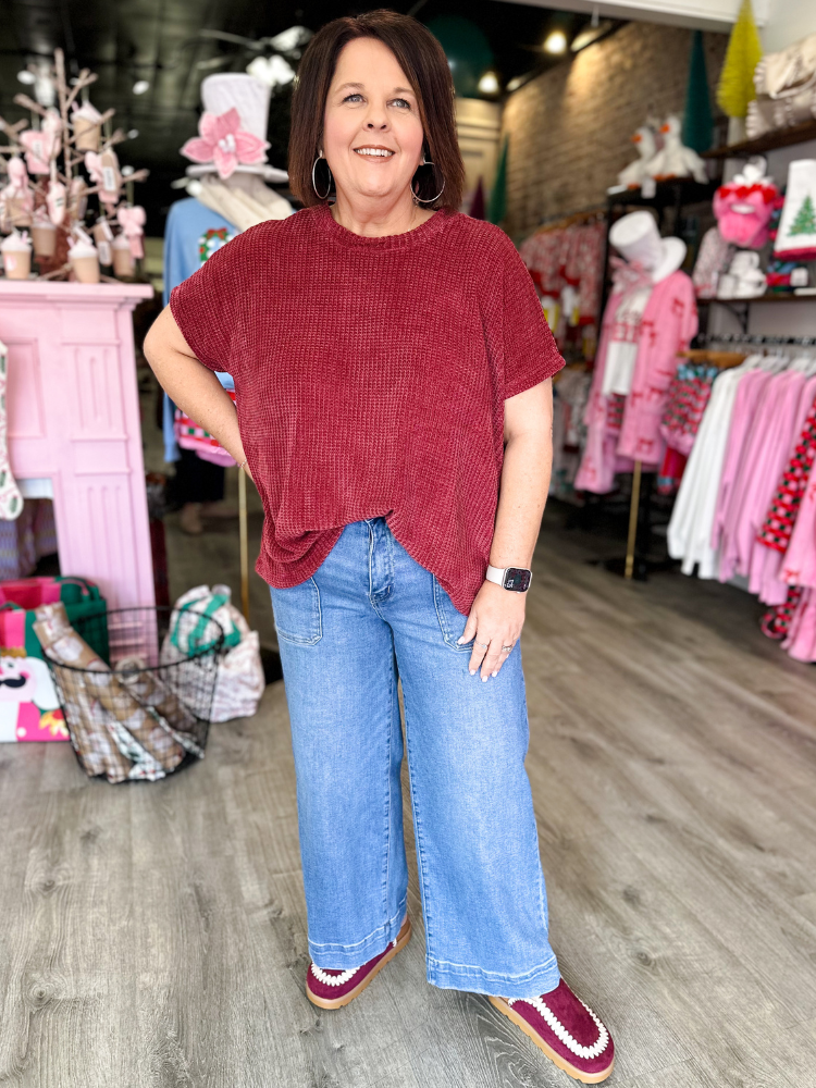 The Wren Top - Dark Burgundy