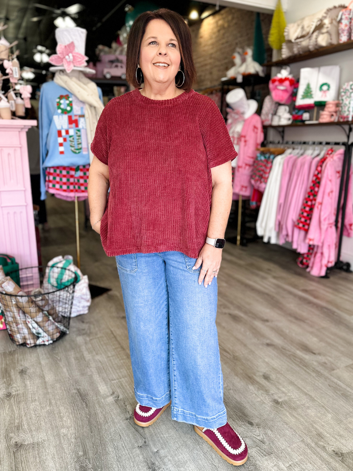 The Wren Top - Dark Burgundy