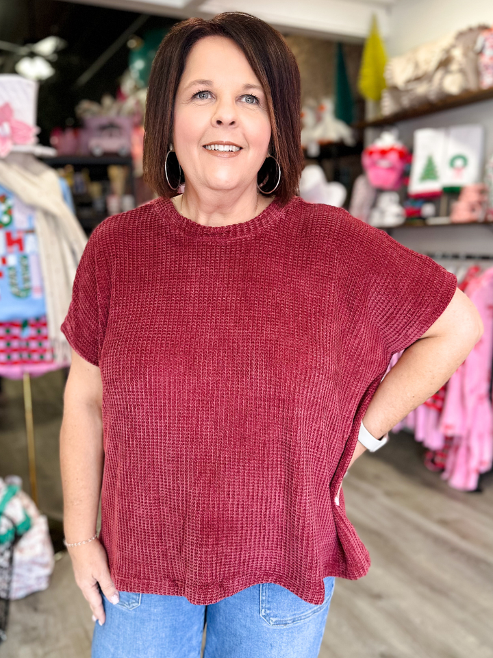 The Wren Top - Dark Burgundy