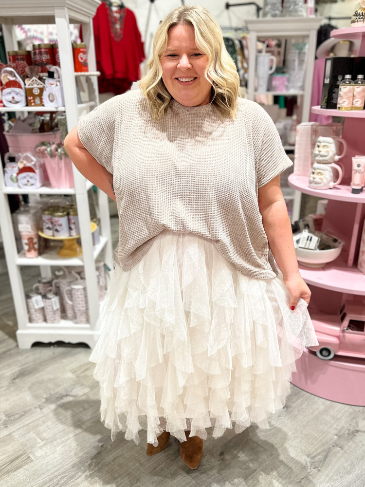 The Willow Ruffle Skirt - Ivory